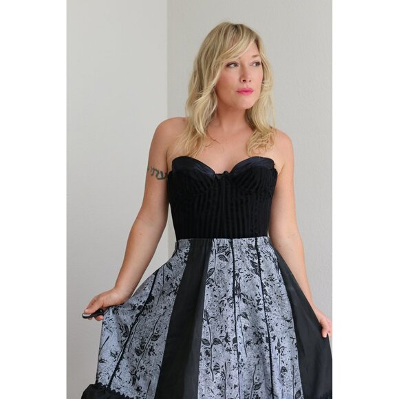 1970's Vintage Western Florals Line Dance Skirt // Women's Extra Large to XXL - Picture 4 of 10